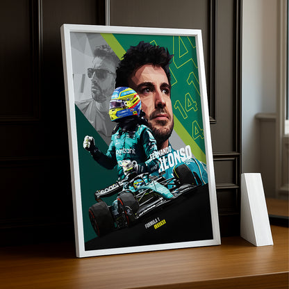 Cadre photo Fernando Alonso Formule 1