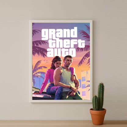 Poster Grand Theft Auto VI - Jason & Lucia
