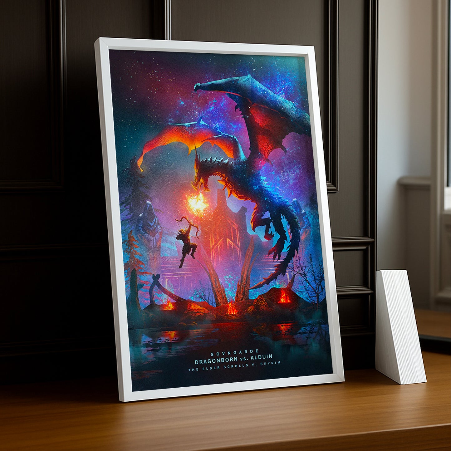 Cadre Photo Skyrim - Dragonborn vs Alduin