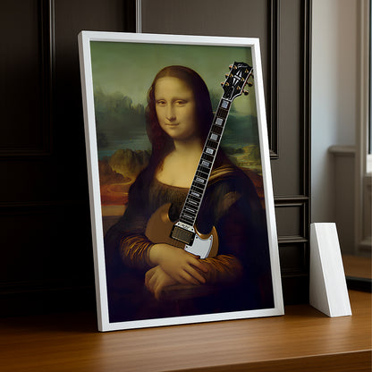 Cadre photo Mona Lisa La Joconde guitare