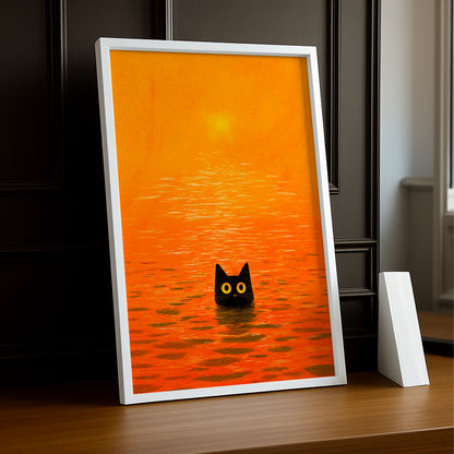 Cadre Photo Chat - Orange