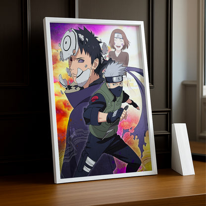Cadre Photo Naruto - Obito, Kakashi & Rin
