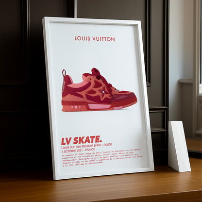Cadre photo Louis Vuitton Sneaker Skate Rouge