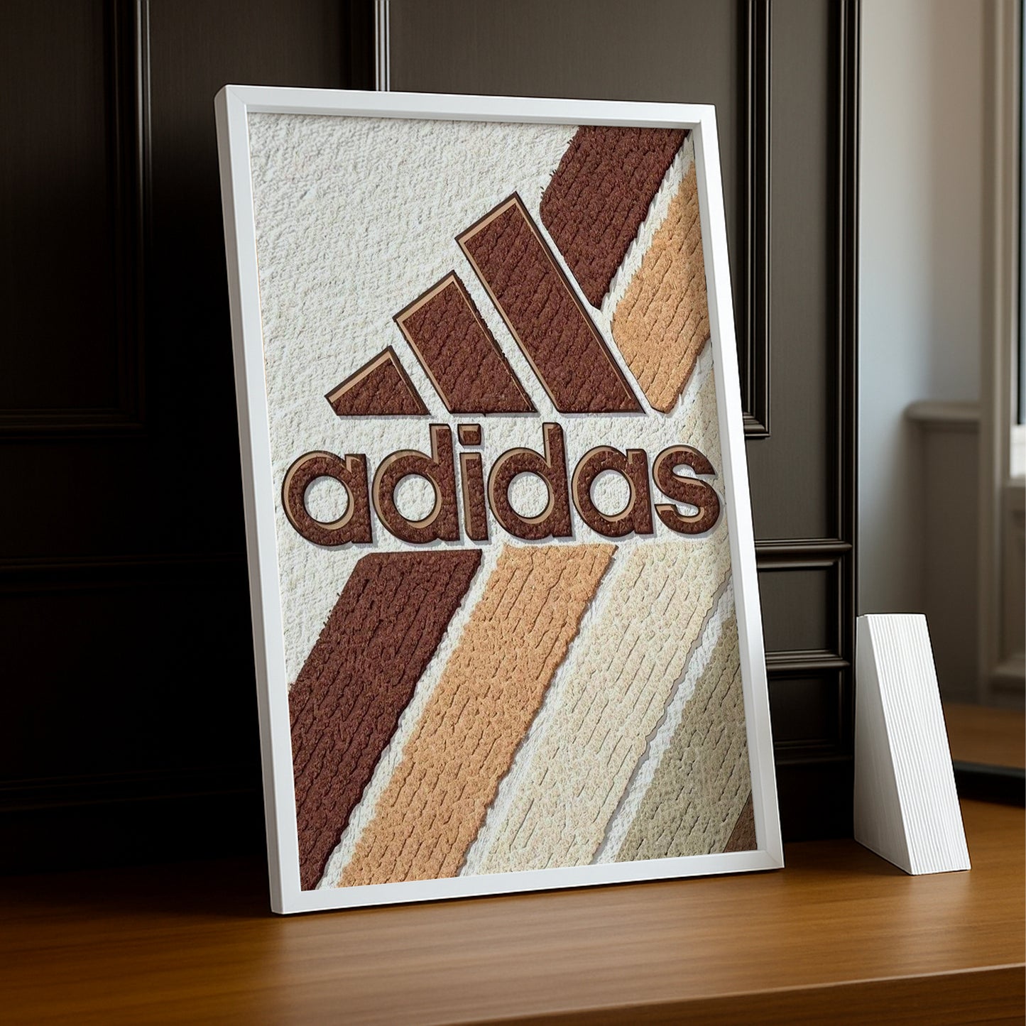 Cadre photo Adidas - Aesthetic Beige Logo