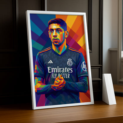 Cadre Photo Valverde Real Madrid – Poster Encadré HD Papier Premium