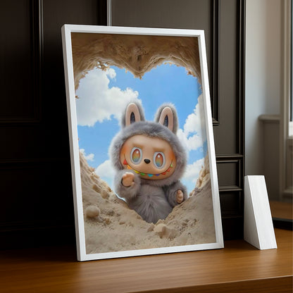 Poster Labubu - Coeur de sable