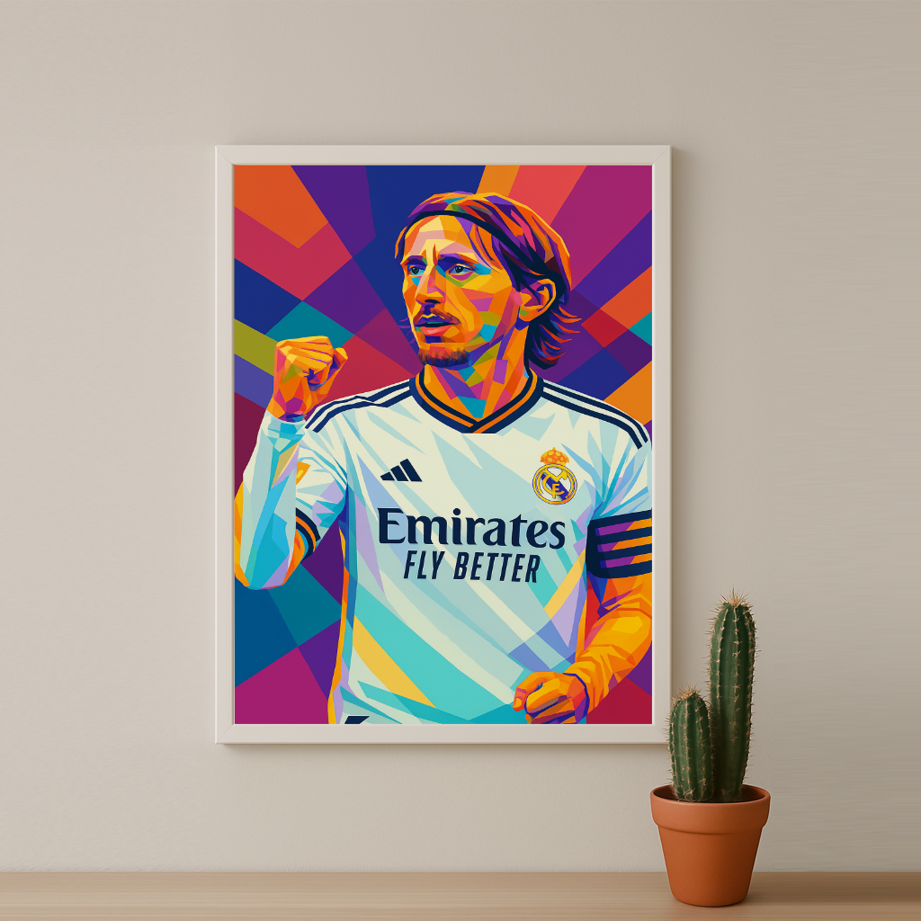 Cadre Photo Modric Real Madrid – Affiche HD Encadrée Papier Premium