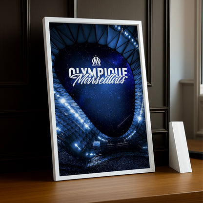 Poster encadrée Olympique de Marseille - Stade Vélodrome