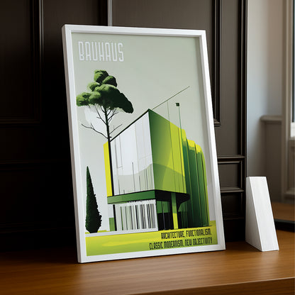 Cadre photo Bauhaus Architecture vert