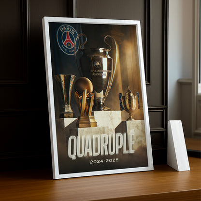 Cadre photo Paris Saint-Germain Quadruplé
