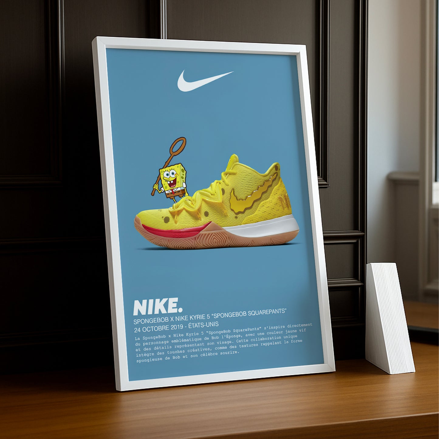 Cadre photo Spongebob x Nike Kyrie 5 Bob l'éponge