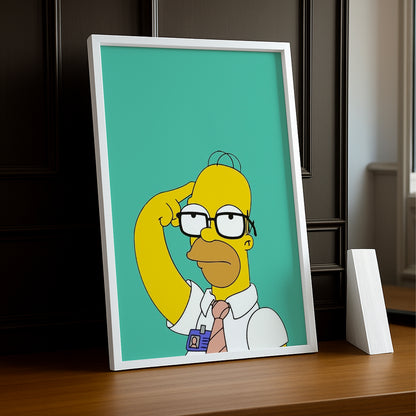 Cadre Photo Les Simpsons - Homer Simpson au travail