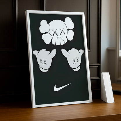 Cadre photo Kaws chill Nike