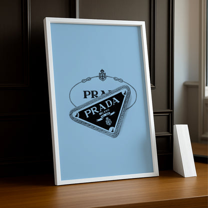 Cadre Photo Prada - Badge Bleu Ciel