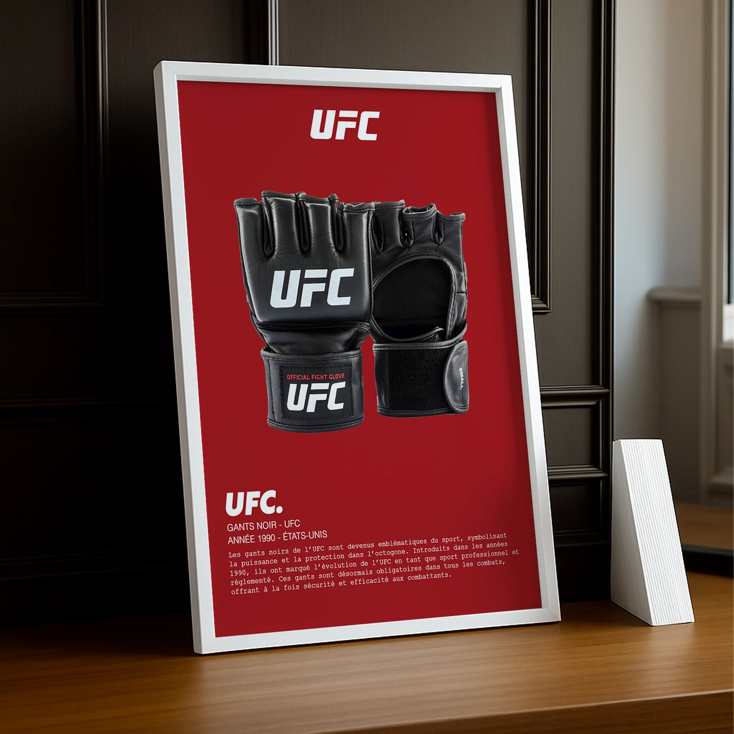 Cadre photo Gants noir UFC