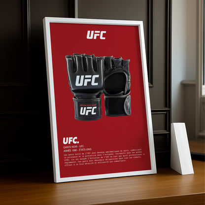 Cadre photo Gants noir UFC