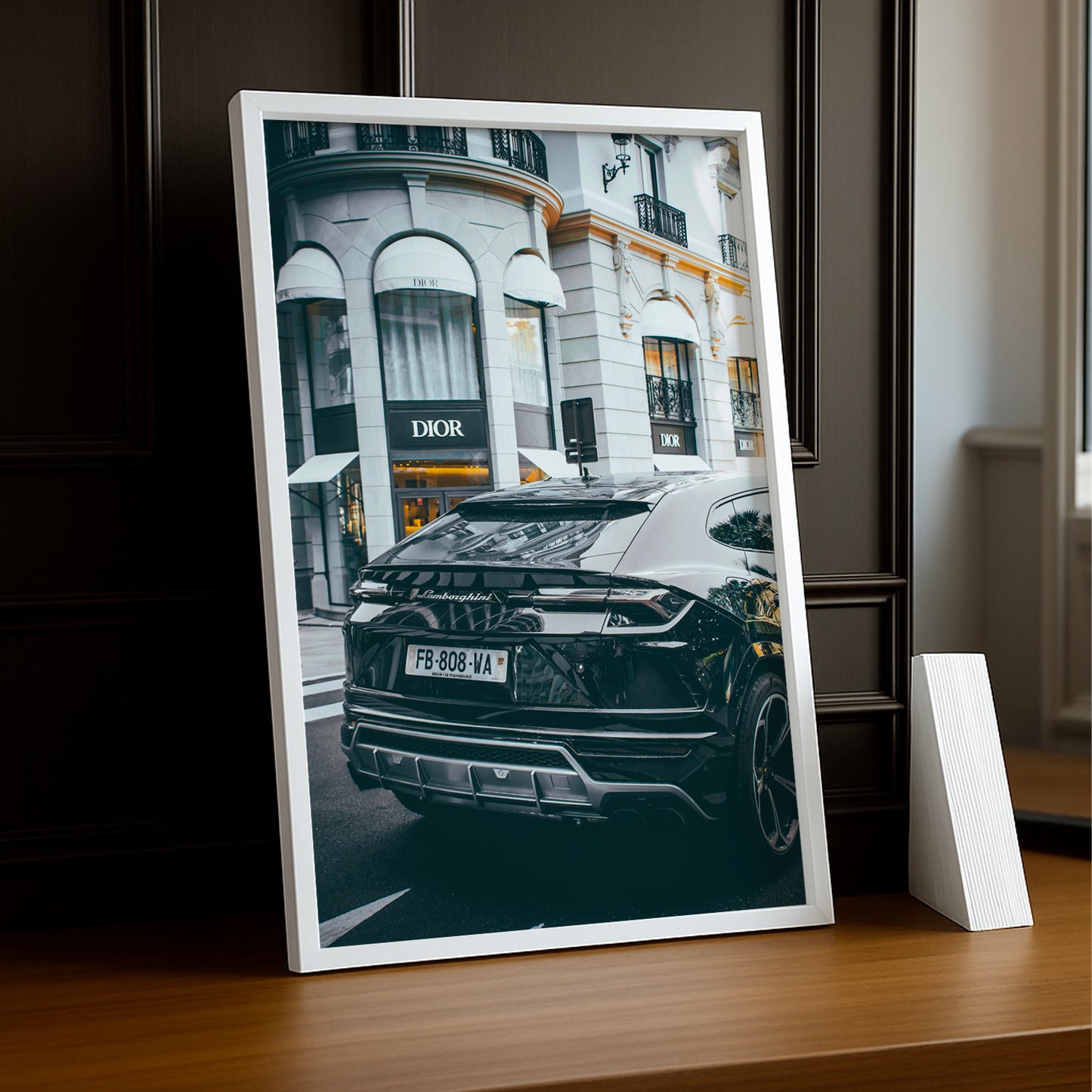 Poster Dior x Lamborghini Urus encadré