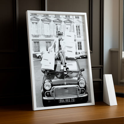 Cadre photo Chanel voiture