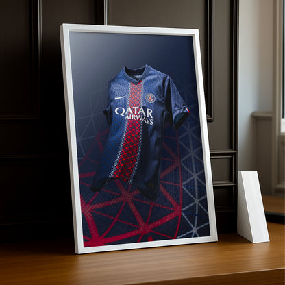 Poster Maillot Football - Paris Saint-Germain Domicile 2025-2026