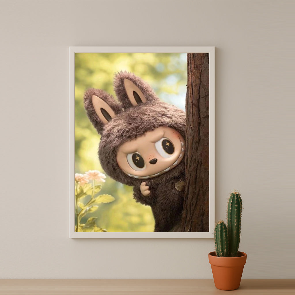 Poster Labubu - Cache-cache