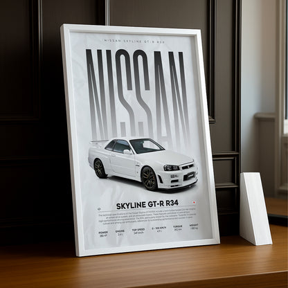 Cadre photo Nissan Skyline GT-R R34