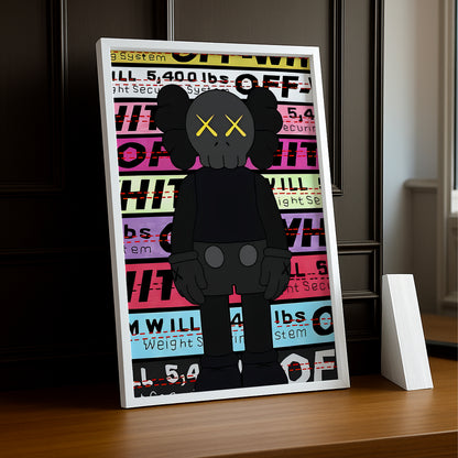 Poster encadré Kaws Off-White