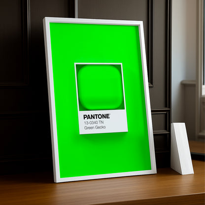 Cadre Photo Pantone Étiquette - Green Gecko