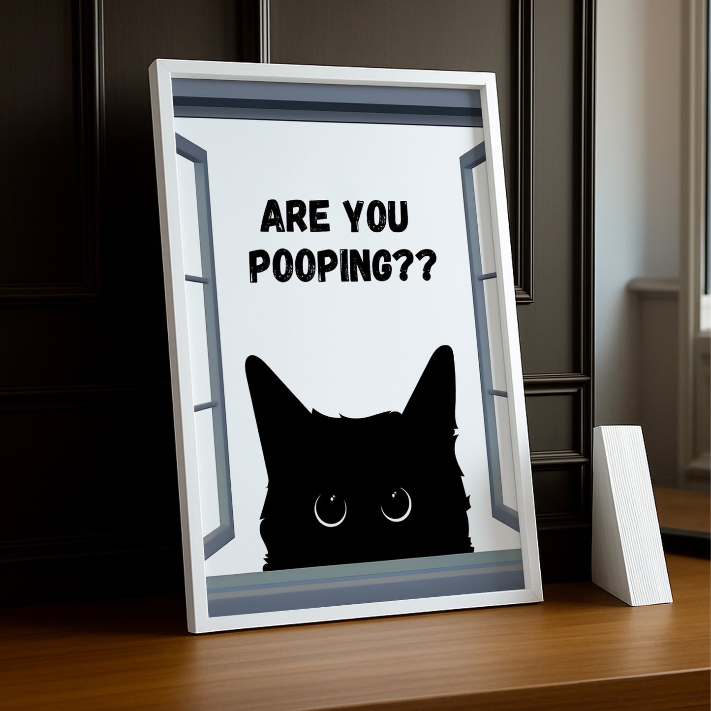 Cadre photo Chat Are You Pooping ?