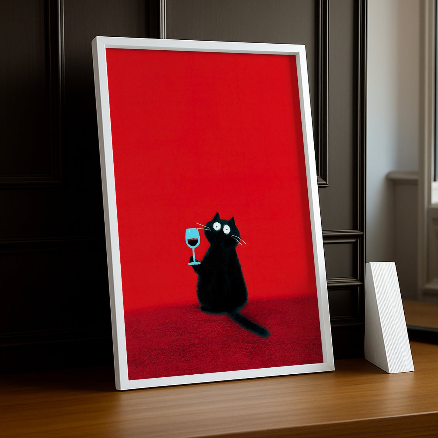 Cadre Photo Chat - Red Wine