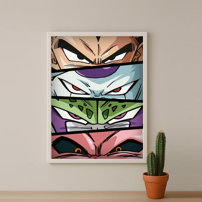 Poster Dragon Ball Z - Eyes Villians DBZ