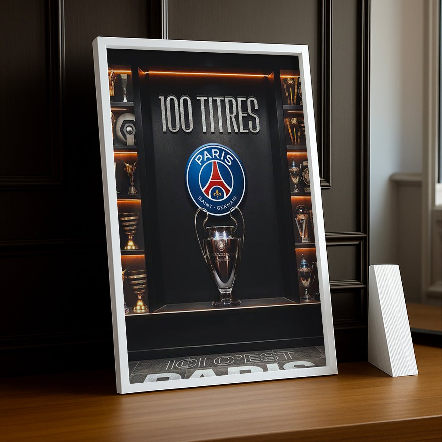 Cadre photo 100 Titres Paris Saint-Germain Ligue des champions