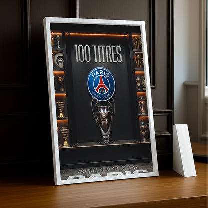 Cadre photo 100 Titres Paris Saint-Germain Ligue des champions