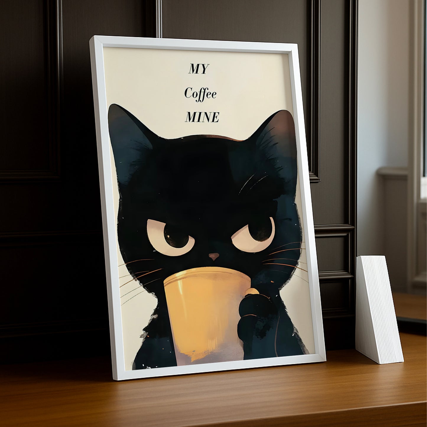 Cadre Photo Chat - Café