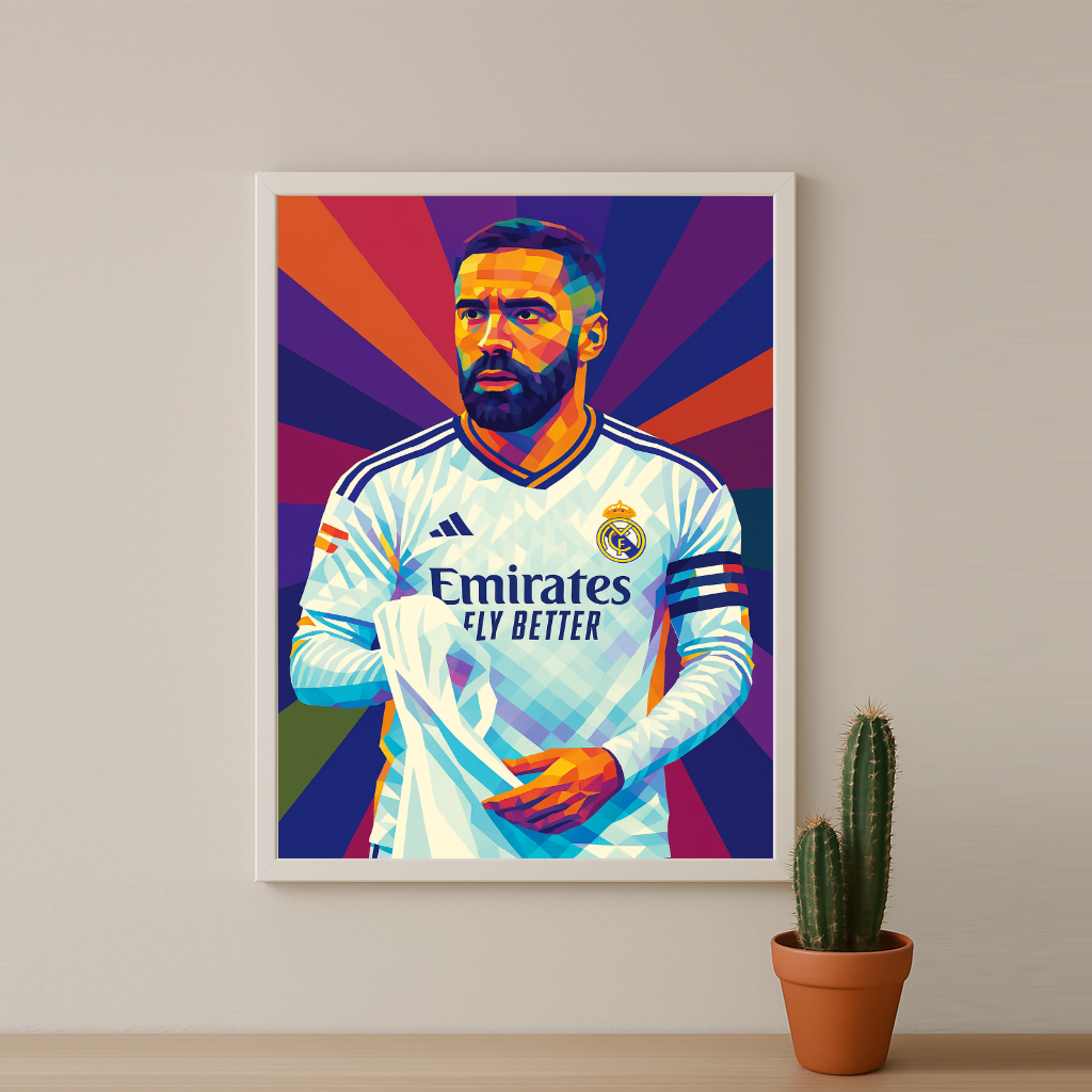 Cadre Photo Carvajal Real Madrid – Affiche HD Encadrée Papier Premium