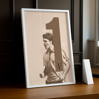 Poster Photo Tennis - Numéro 1 Roger Federer