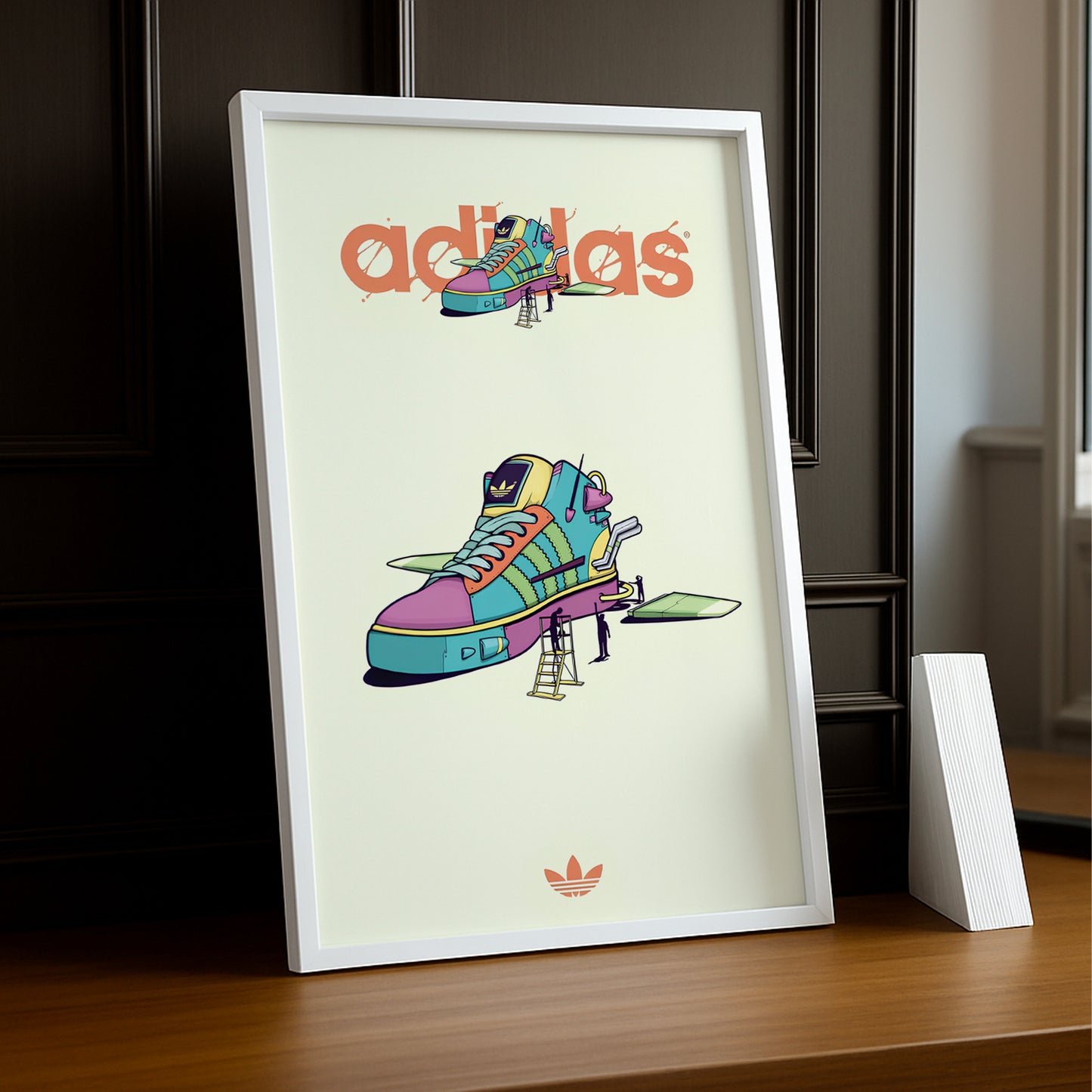 Cadre photo Adidas - Illustration Sneakers