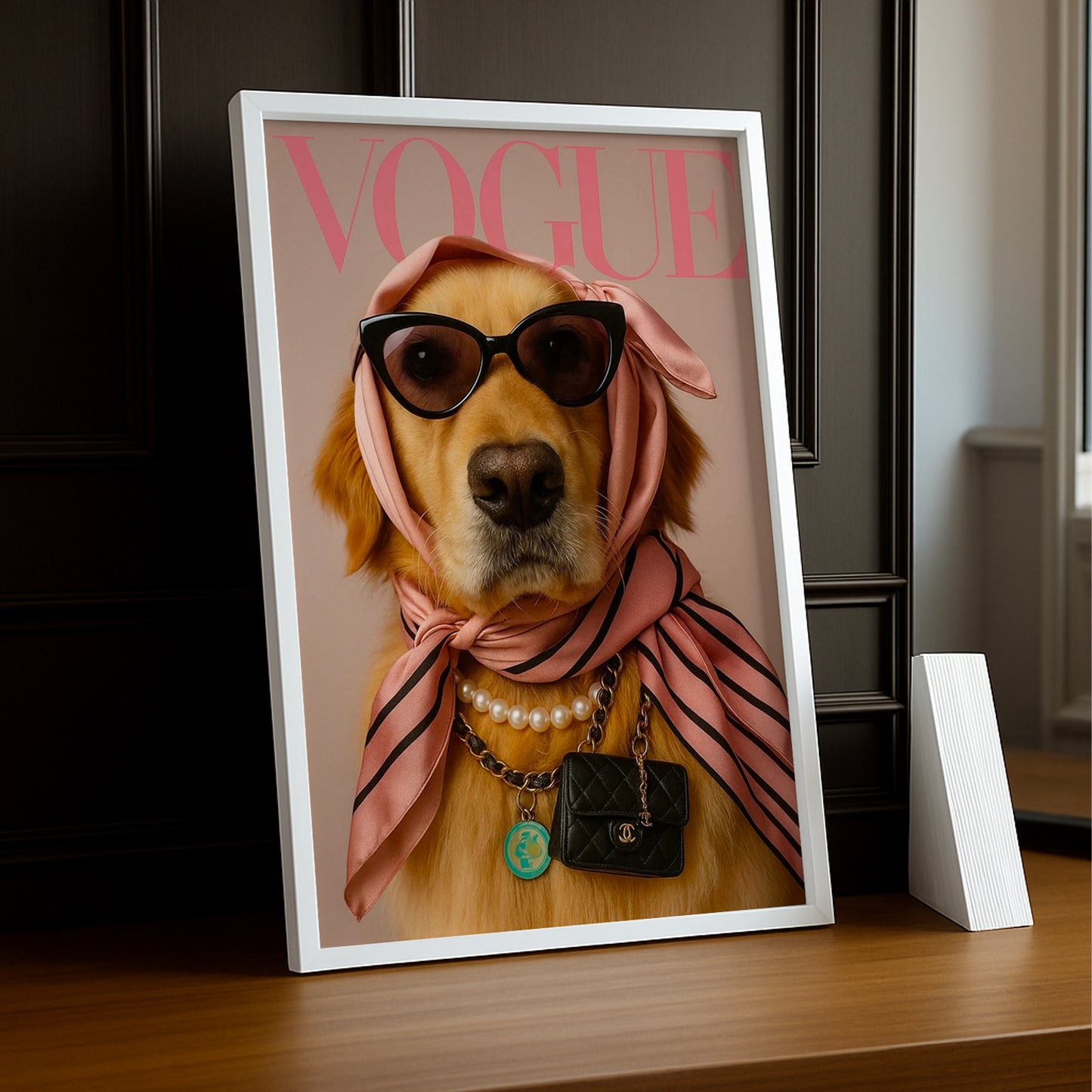 Cadre photo Vogue - Chien Aesthetic