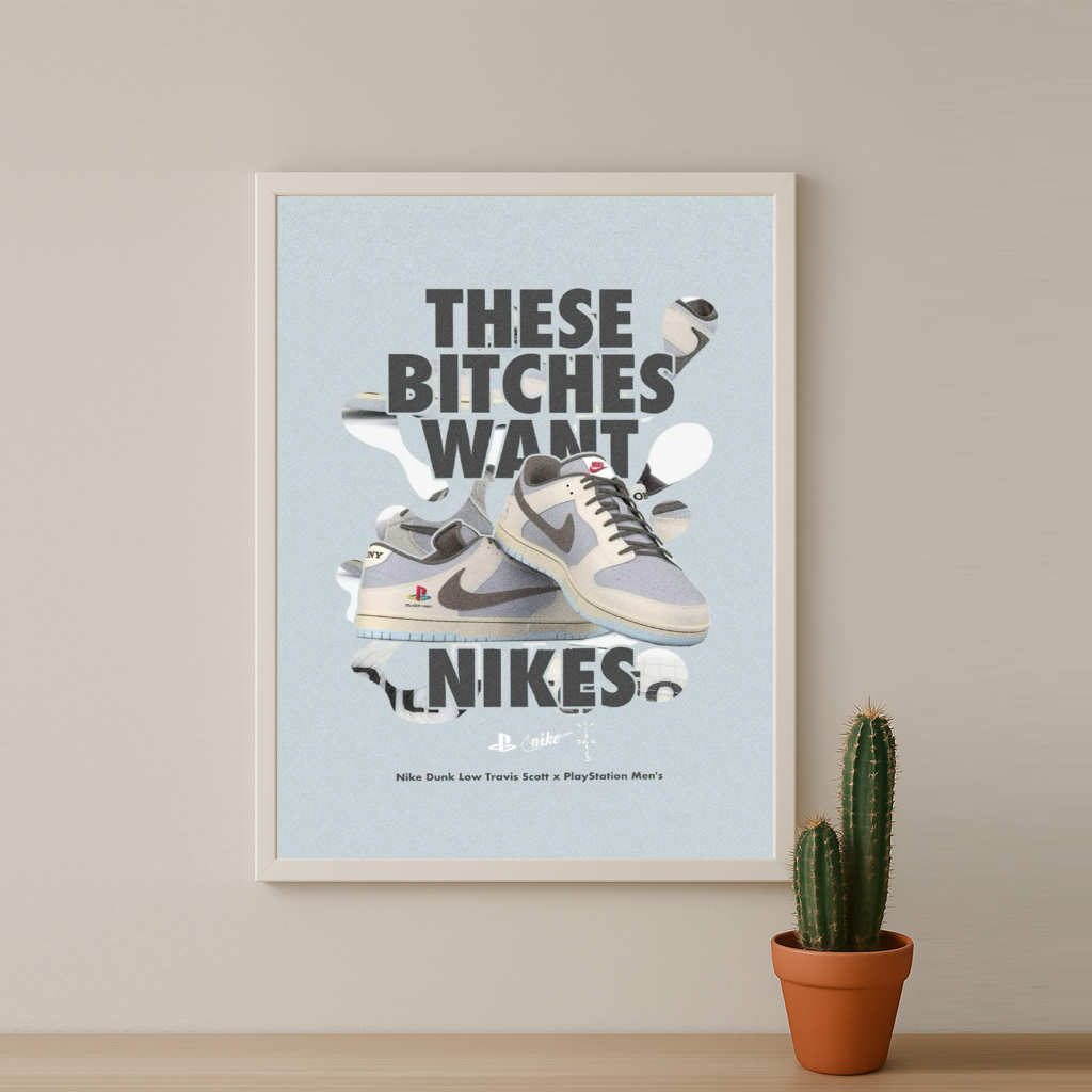 Poster Nike Dunk Low Travis Scott x PlayStation Men's