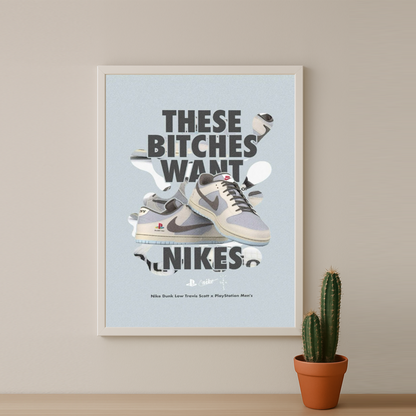 Poster Nike Dunk Low Travis Scott x PlayStation Men's