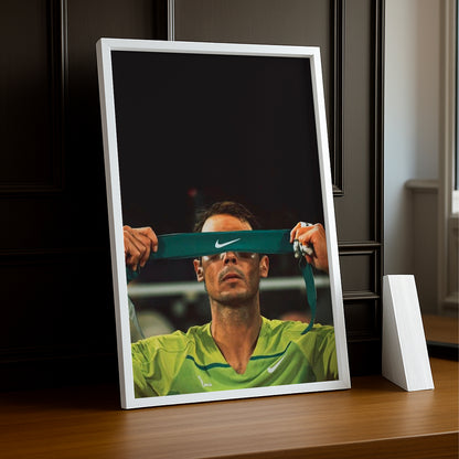 Cadre photo Tennis - Rafael Nadal Bandeau Vert