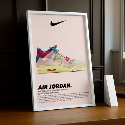 Air Jordan 4 Retro Union Guava Ice Bilderrahmen 