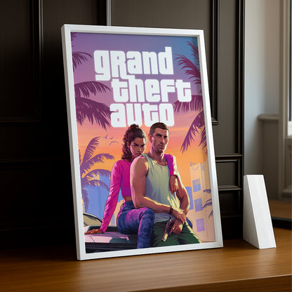 Poster Grand Theft Auto VI - Jason & Lucia