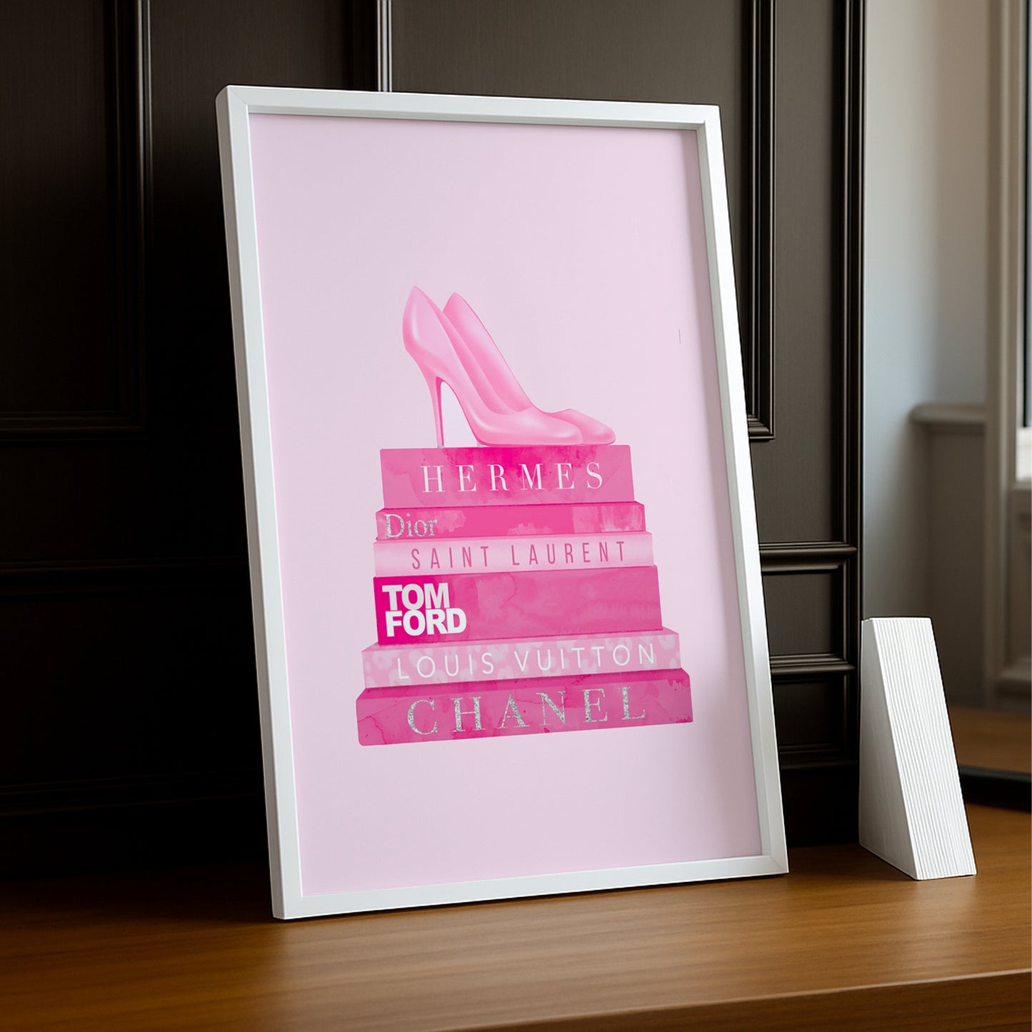 Cadre photo Talons sur les livres