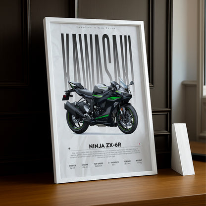 Cadre photo Kawasaki Ninja ZX-6R