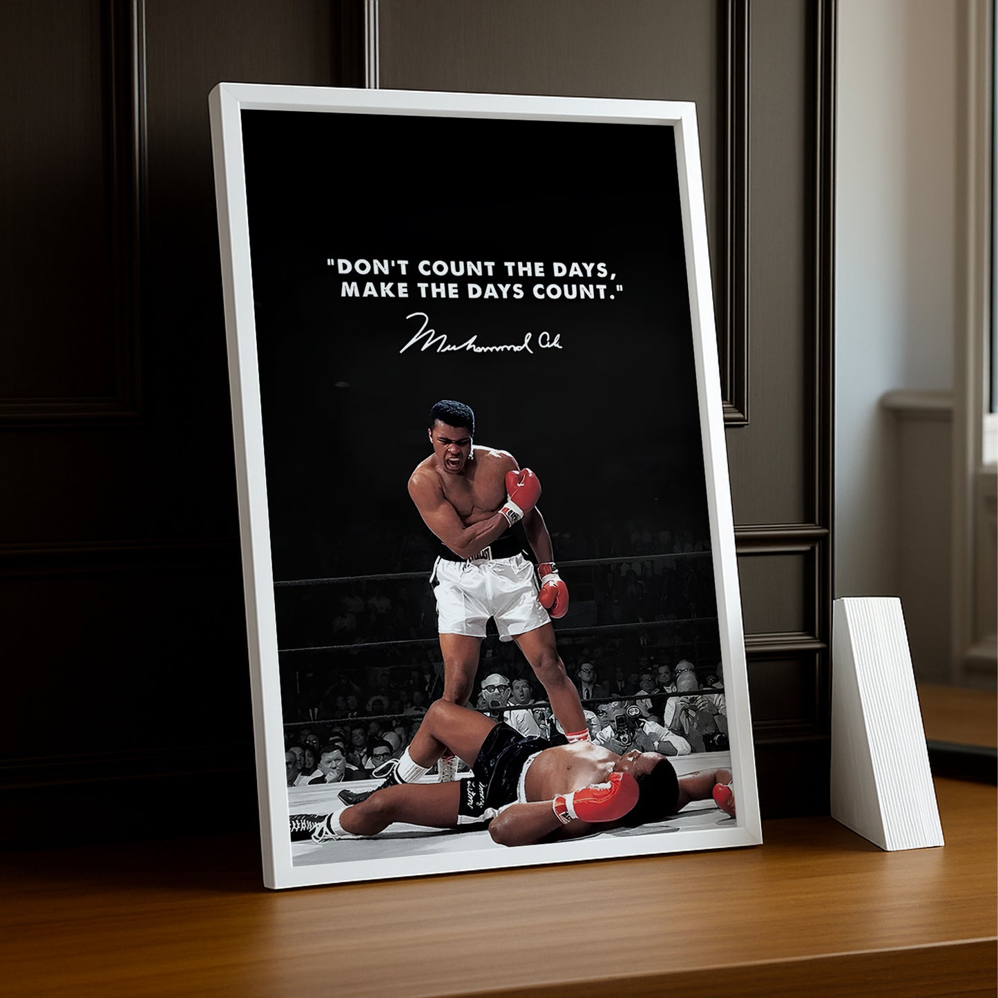 Cadre Photo Boxe - Muhammad Ali Motivation