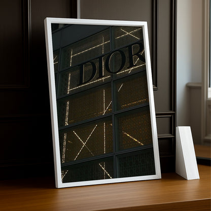 Cadre photo Dior logo by night