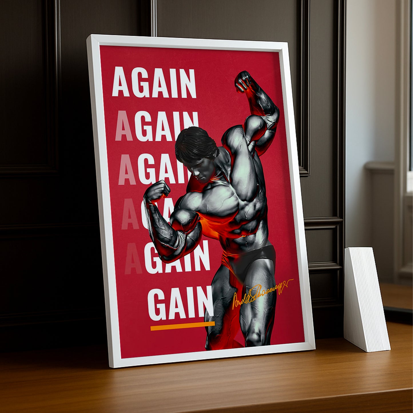 Poster Photo Musculation - Again Arnold