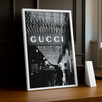 Poster encadré Gucci devanture magasin