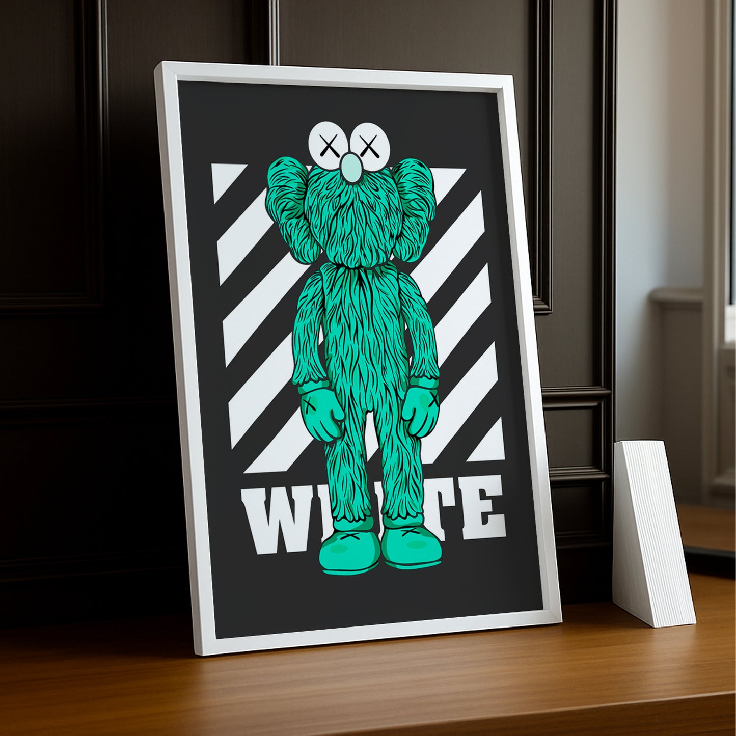 Cadre photo Off-White Kaws vert