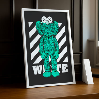 Cadre photo Off-White Kaws vert